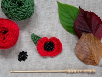 Stash challenge: free poppy crochet pattern by Anna Nikipirowicz