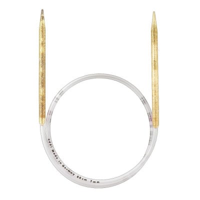addiChampagner Fixed Circular Knitting Needles 24in (60cm)										 - US 50 (25mm) With Hollow Tip