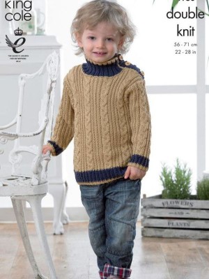 King Cole 4160 Children's Sweater & Cardigan										