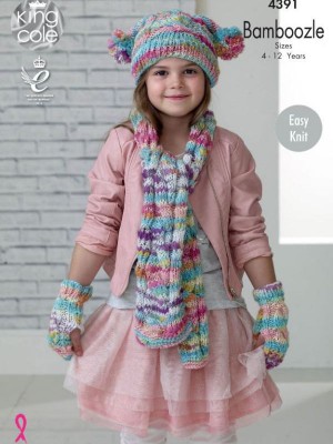 King Cole 4391 Children's Knitted Accessories in Bamboozle										