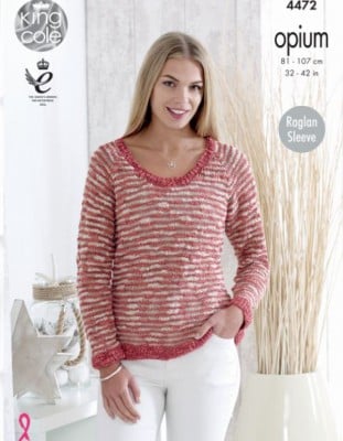 King Cole 4472  Sweaters with Contrasting Trim