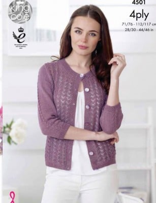 King Cole 4501 Ladies Cardigans										