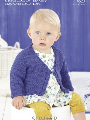 Sirdar 4523 Baby Cable Edged Cardigans										