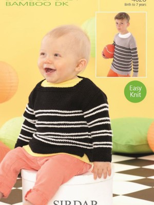 Sirdar 4628 Baby's Striped Sweater										