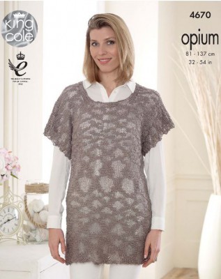King Cole 4670 Ladies Sweaters in King Cole Opium