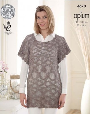 King Cole 4670 Ladies Sweaters in King Cole Opium										