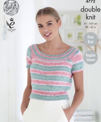 King Cole 4772 Scoop Neck Tops King Cole Cottonsoft Crush