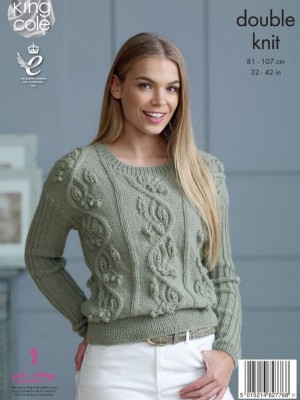 Scoop Neck Cabled Sweater