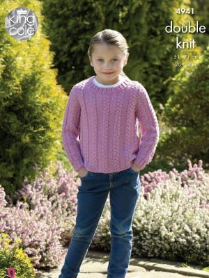 King Cole 4941 Childs Sweater and Cardigan