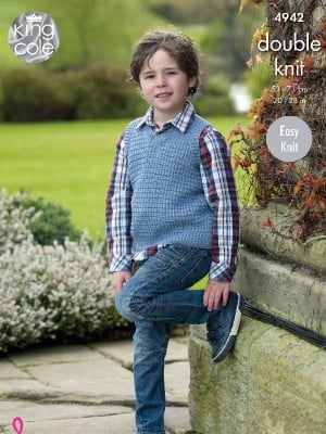 King Cole 4942 Childs Sweater and Slipover