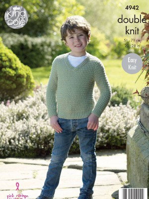 King Cole 4942 Childs Sweater and Slipover										