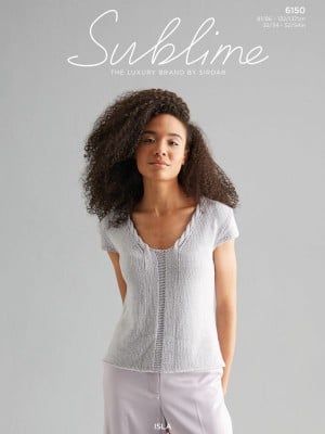 Sublime 6150 Cabled V Neck Top										