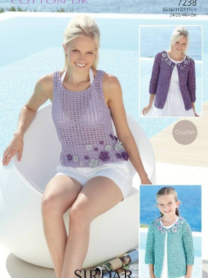 Sirdar 7238 Cardigan & Vest										
