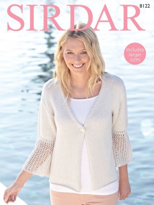 Sirdar 8122 Flared Sleeve Cardigan										