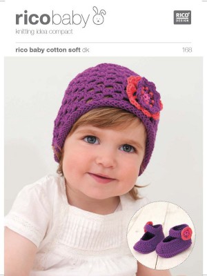 Rico KIC 168 Crochet Baby Hat & Booties										
