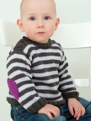 Elbow Patch Striped Jumper