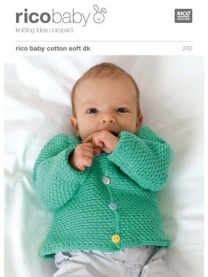 Rico KIC 242 Baby Tweed Stitch Crochet Cardigan & Waistcoat