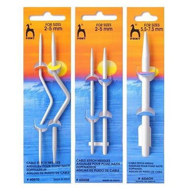 Cable knitting needle