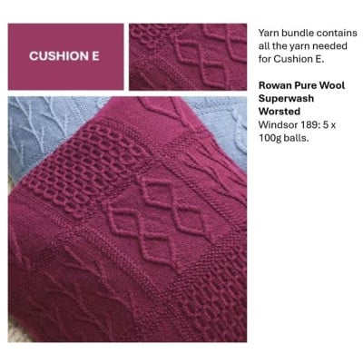 Rowan Beaded Throw and Cushions Knit Along - Cushion E Yarn Bundle										 - Windsor