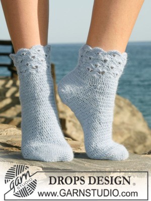 Seaside Crochet Socks