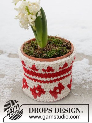 DROPS Blooming Season Crochet Plant Pot Cover										
