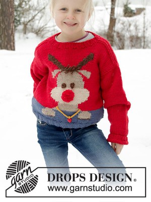 DROPS Red Nose Kids Christmas Jumper										