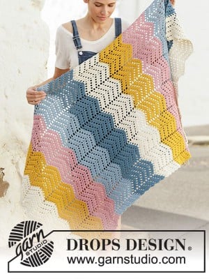 DROPS Taste of Rainbow Crochet Blanket										