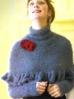 Ruffled Capelet with sleeves