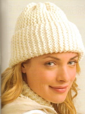 Garter Stitch Sideways hat - Patons Start Knitting - 1249