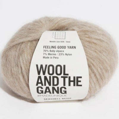 Wool and the Gang Feeling Good Yarn - Seashell Beige
