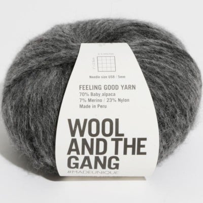 Wool and the Gang Feeling Good Yarn - Silver Fox Gray