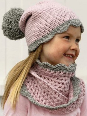 DROPS Fancy Nancy Child's Crochet Hat & Cowl										