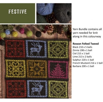 Rowan Midwinter Blanket Knit Along - Festive Yarn Bundle										 - Festive Colourway