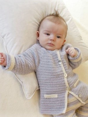 DROPS Heartthrob Crochet Baby Jacket										