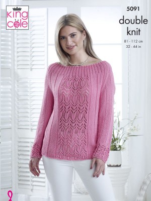 King Cole 5091 Lace Sweater & Top