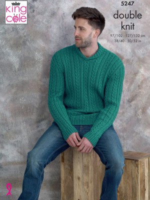 King Cole 5247 Sweater & Pullover in Luxury Merino DK										