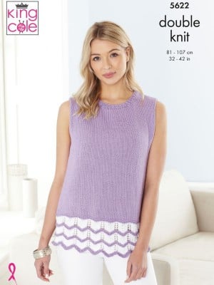King Cole 5622 Sweater & Top in Bamboo Cotton DK										