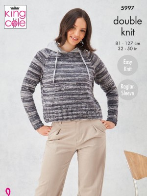 King Cole 5997 Raglan Sweaters										