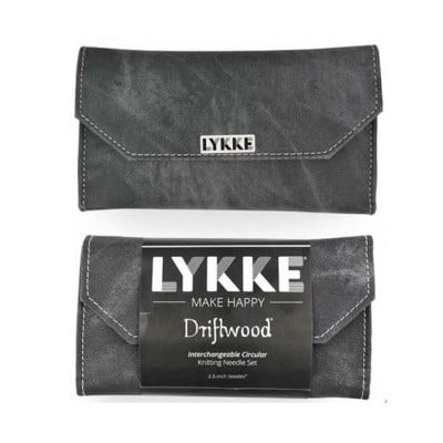 LYKKE Interchangeable Circular Birchwood Knitting Needle Set 3.5in Tips Driftwood Gray Denim										 - Driftwood Gray Denim