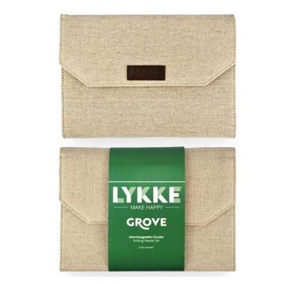 LYKKE Interchangeable Circular Needle Set 5in Tips Grove Beige										 - Grove Bamboo Beige Jute Canvas