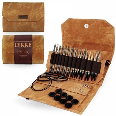 LYKKE Interchangeable Circular Knitting Needle Set 5in Tips										 - Umber