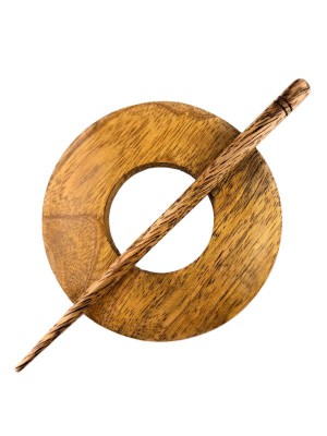 LYKKE Wooden Shawl Pins Circle - Mango