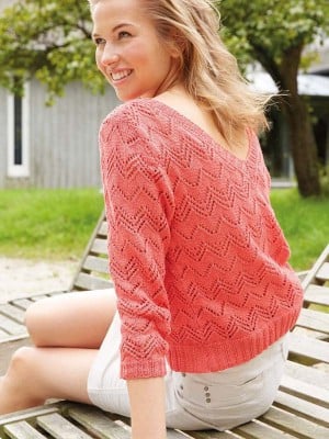 Patons Cotton Moments Lace Sweater										