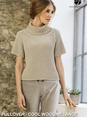 Lana Grossa - Merino Edition Design 03 - Cool Wool Mélange Pullover										 - Lana Grossa - Merino Edition Design 03 - Cool Wool Mélange Pullover