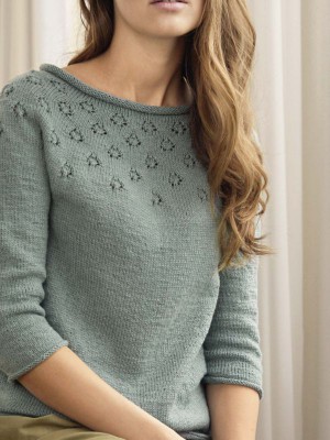 Lana Grossa - Merino Edition Design 13 - Cool Wool Mélange Pullover										
