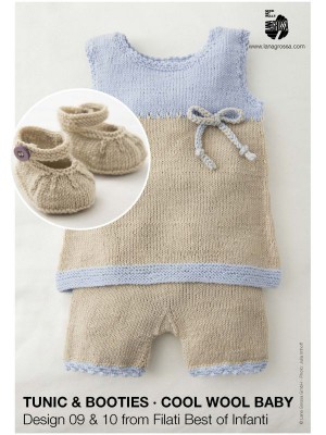 Lana Grossa - Filati Best of Infanti Design 09 & 10 - Cool Wool Baby Tunic & Booties										