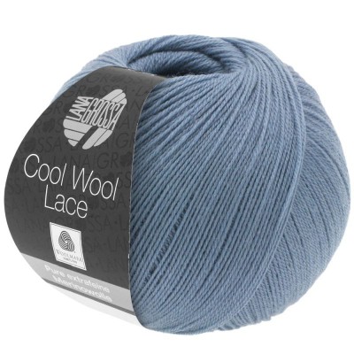 Lana Grossa Cool Wool Lace										 - 0002 Taubenblau