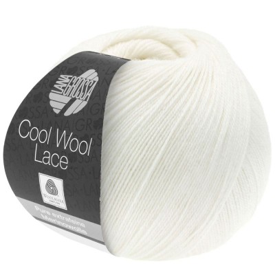 Lana Grossa Cool Wool Lace - 0028 Weiß