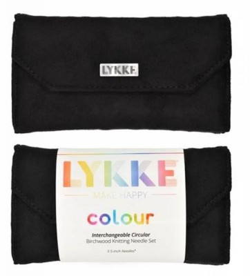 LYKKE Interchangeable Circular Needle Set 3.5in Tips Colour Black										 - Vegan Suede