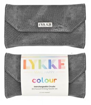 LYKKE Interchangeable Circular Needle Set 3.5in Tips Colour Grey										 - Denim Effect